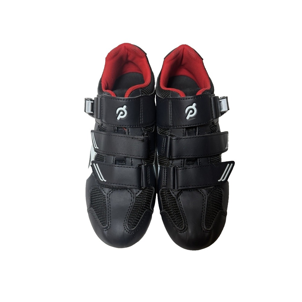 Original Peloton Bike Cycling Shoes Black Red Unisex EU Size 39 US W 8 M 6